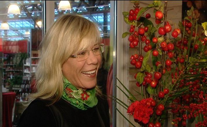 Vigdís Hauksdóttir kennir á blómaskreytinganámskeiði á fimmtudaginn.