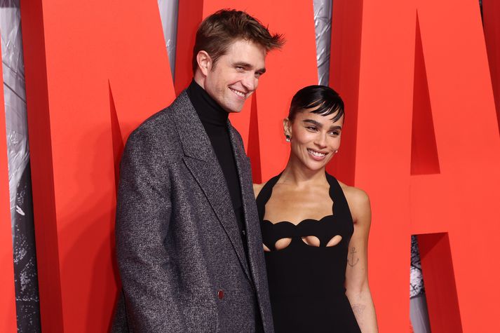 Robert Pattinson and Zoë Kravitz á frumsýningu The Batman.