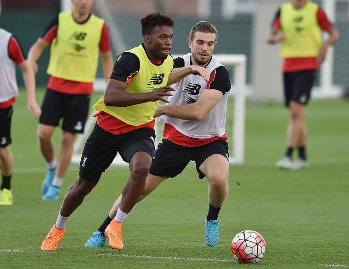 Henderson á æfingunni örlagaríku í gær.