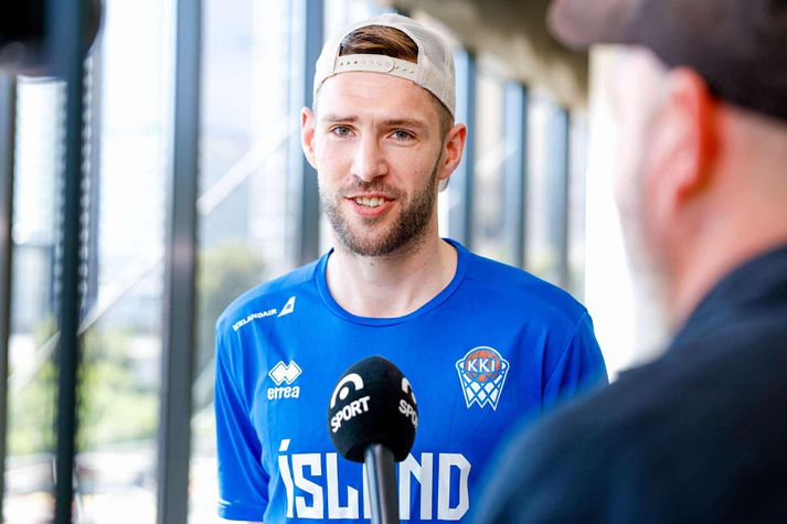 Jón Axel var haltur í gær en stefnir á að spila af fullum krafti í dag.