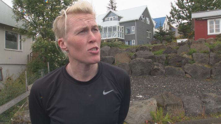 Sandra Sigurðardóttir tók hanskana af hillunni í neyðartilfelli FH. 