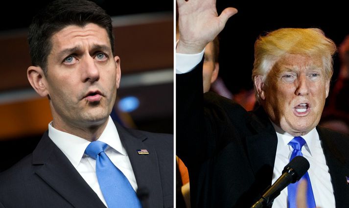 Paul Ryan og Donald Trump.