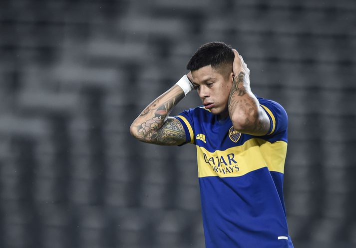 Marcos Rojo var heitt í hamsi eftir leik Boca Juniors og Atlético Mineirao.