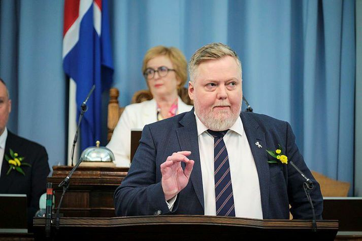 Þórunn þurfti að bíða eftir Sigmundi Davíð í morgun.