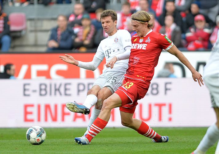 Thomas Müller lagði upp fyrstu tvö mörk Bayern í dag.