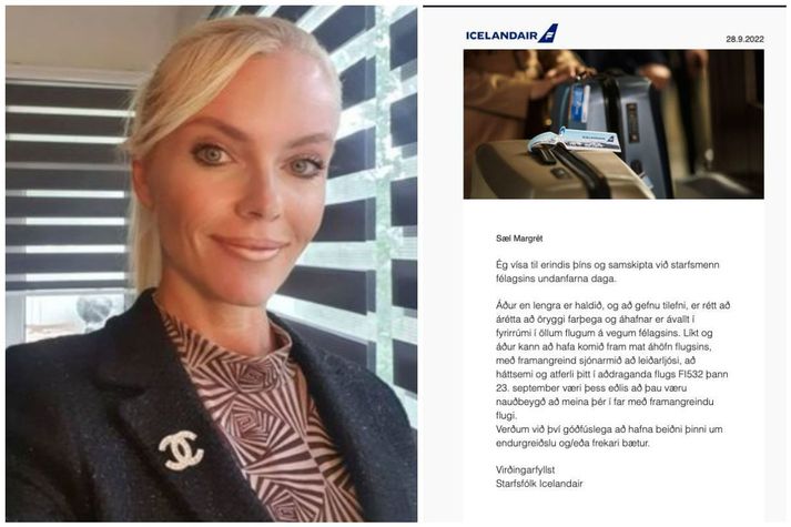 Margrét Friðriksdóttir segir Icelandair hafa brotið alvarlega gegn réttindum hennar.