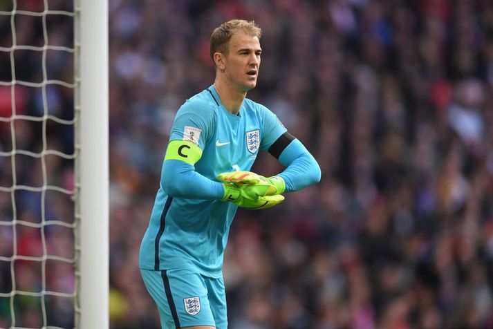 Joe Hart var með bandið.