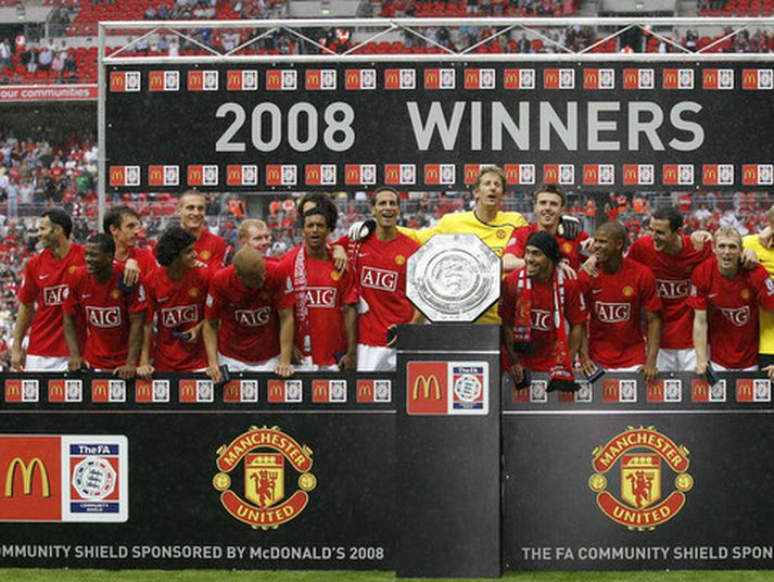 Manchester United vann Góðgerðaskjöldinn í fyrra.