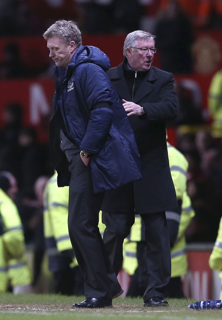 Skotarnir David Moyes og Sir Alex Ferguson.