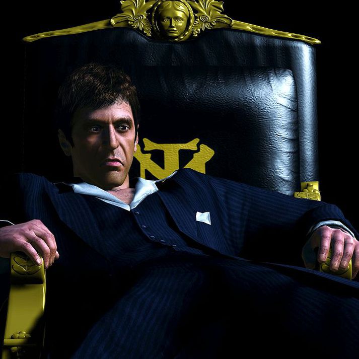Scarface með Al Pacino er ein myndanna sem sýnd verður á Svörtum sunnudegi.