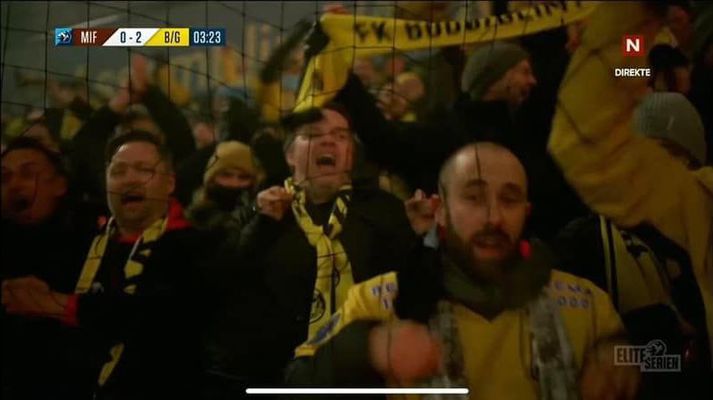 Joddski birti meðal annars þessa mynd úr stúkunni á lokaleik Bodö/Glimt þar sem liðið tryggði sér meistaratitilinn.
