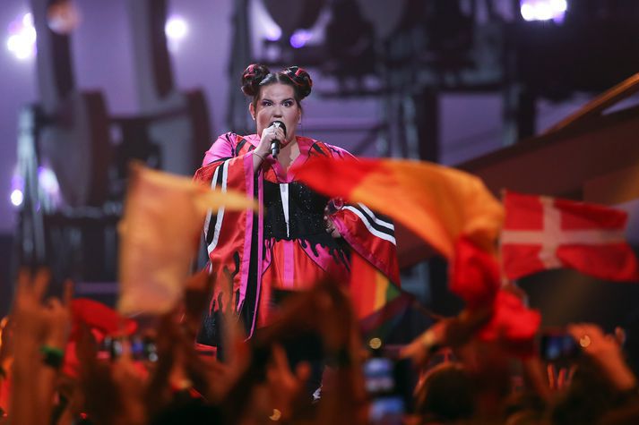 Netta Barzilai á sviðinu í vor.