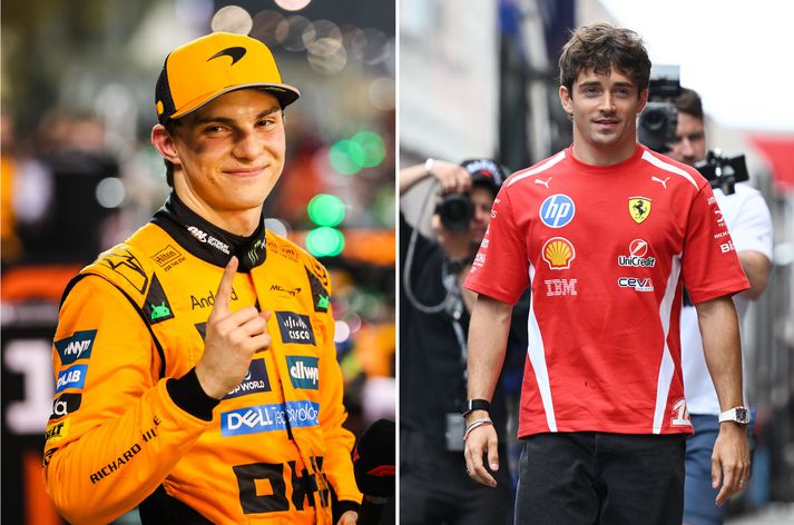 Dómarar viðurkenna að hafa átt að refsa Charles Leclerc fyrir samstuð við Oscar Piastri
