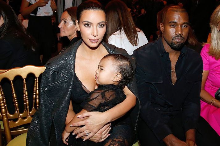 Kim Kardashian og Kanye West árið 2015, þegar allt lék í lyndi.