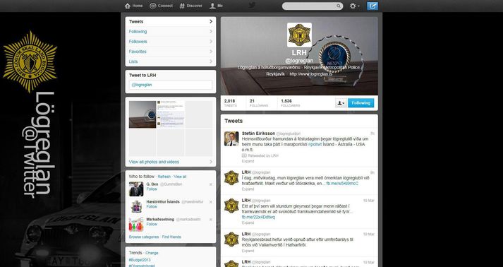 Twitter-síða lögreglunnar.