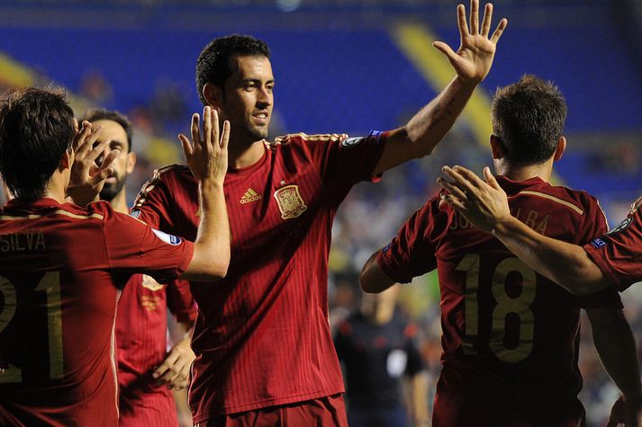 Busquets var á skotskónum í kvöld.