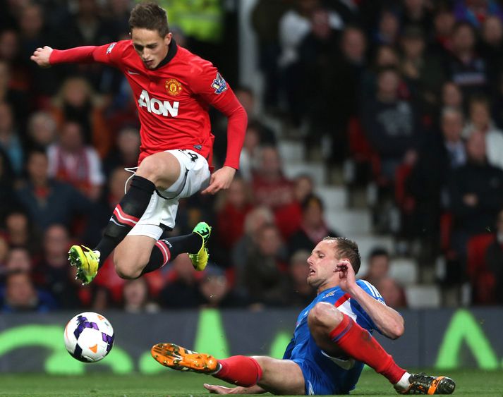 Adnan Januzaj fór illa með leikmenn Hull á Old Trafford í gærkvöldi.