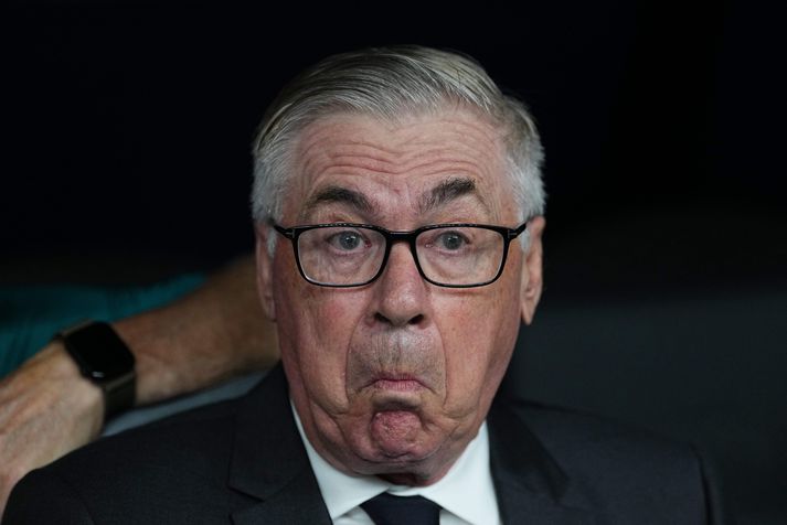 Carlo Ancelotti með svipbrigði á hliðarlínunni í leiknum á móti Japan í 32 liða úrslitunum á HM.