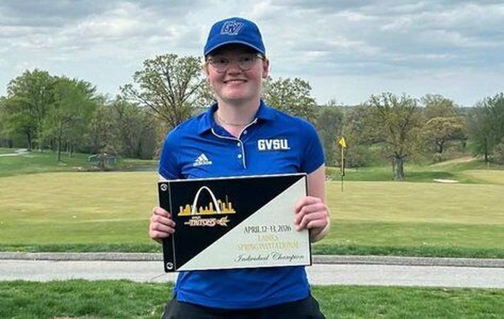 Heiða Rakel Rafnsdóttir fer vel af stað með skólaliði Grand Valley State University.