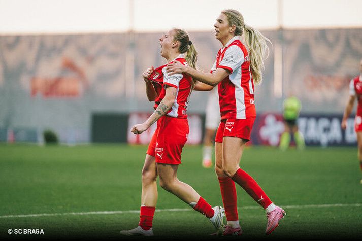 Ásdís Karen Halldórsdóttir var á hægri kantinum hjá Braga. 