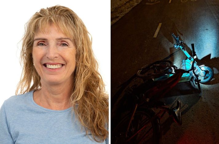 Helga Sigrún Sigurjónsdóttir er rúmföst eftir að hafa hjólað á rafhlaupahjól sem lá á hjólastíg í Laugardalnum. Hún kallar eftir breytingum á reglum varðandi rafhlaupahjól.