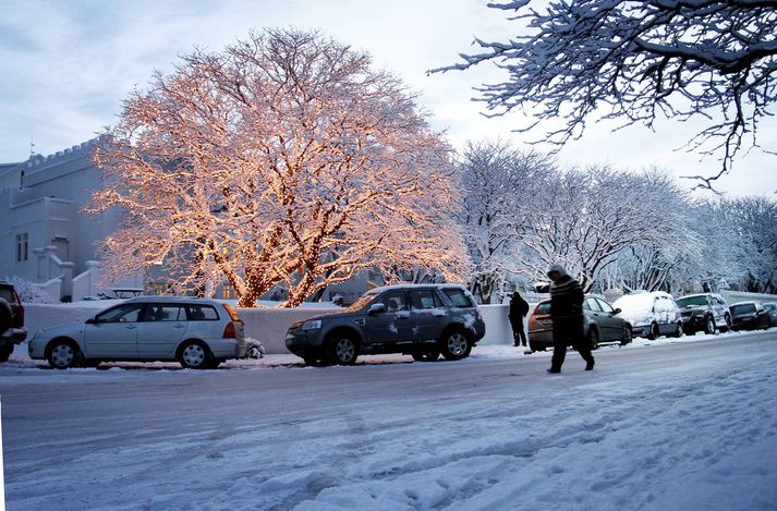 Reykjavík skartaði sínu fegursta í morgun. 