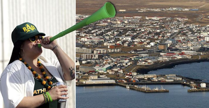 Vuvuzela-lúðrarnir vöktu ekki mikla lukku í Reykjanesbæ.
