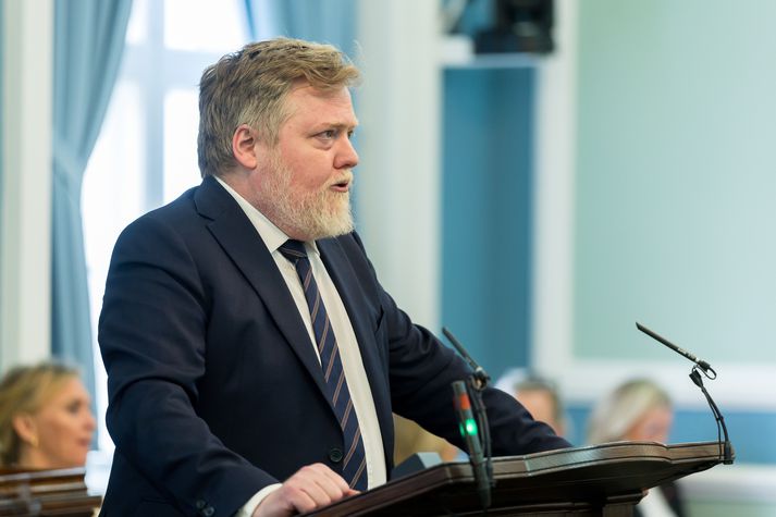 Sigmundur Davíð Gunnlaugsson tók til máls á Alþingi í dag.