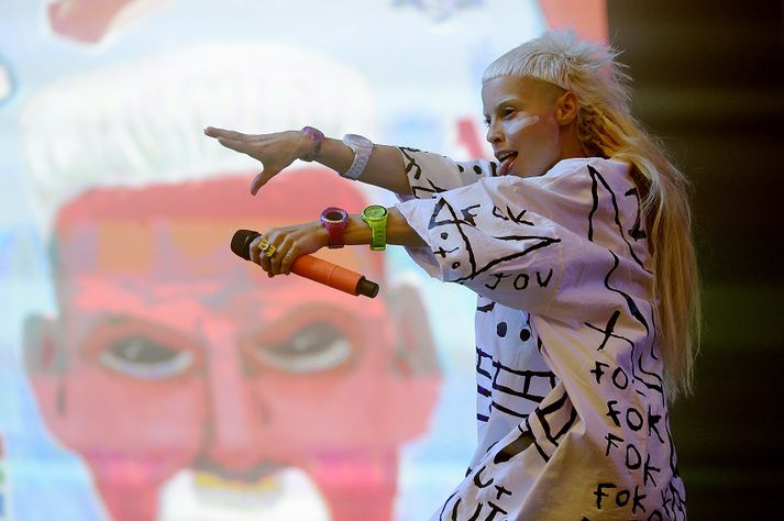 Yolandi Visser alveg ótrúlega töff á tónleikum síðasta sumar.