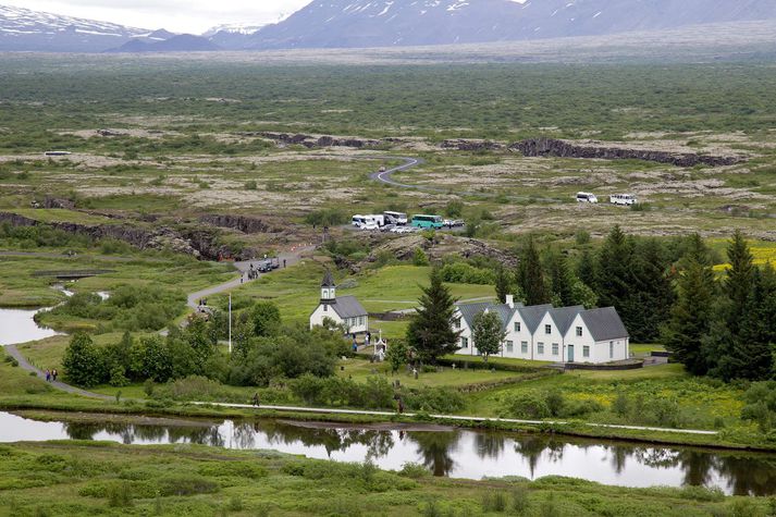 Þingvellir. Þar sem Alþingi kemur saman þann 18. júlí.