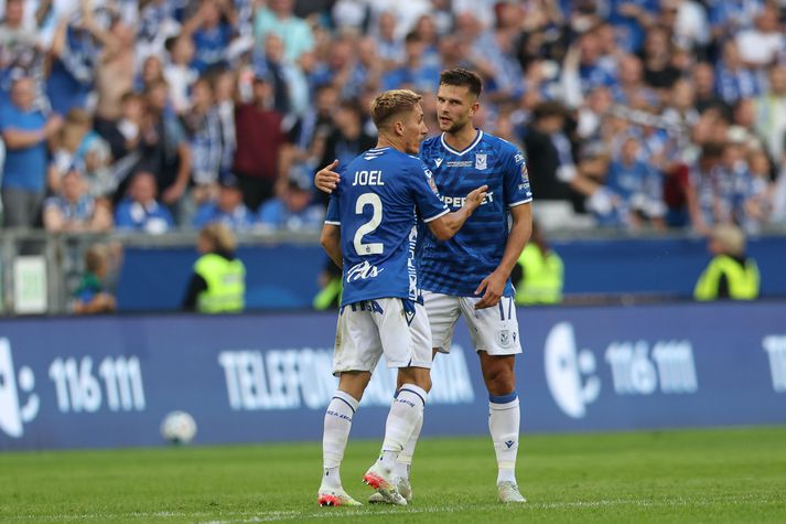 Joel Pereira og Filip Szymczak, leikmenn Lech Poznan.
