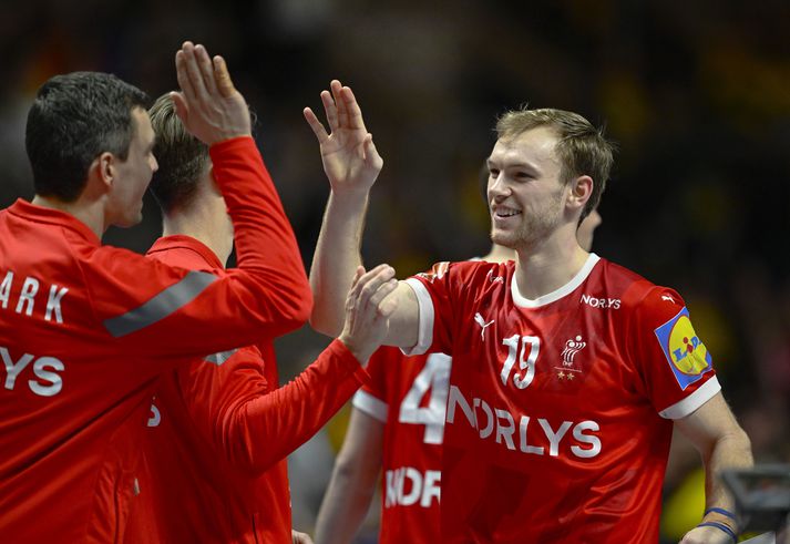 Mathias Gidsel var frábær með danska landsliðinu á heimsmeistaramótinu og það virðast fáir geta hamið þennan einstaka handboltamann þótt að hann sé ekki hár í loftinu.