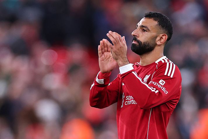 Mohamed Salah verður í eldlínunni í dag.