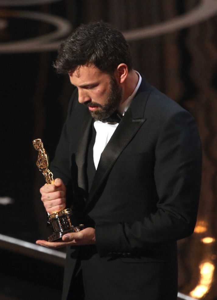Leikstjóri Argo, Ben Affleck, var klökkur þegar hann flutti þakkarræðu sína.