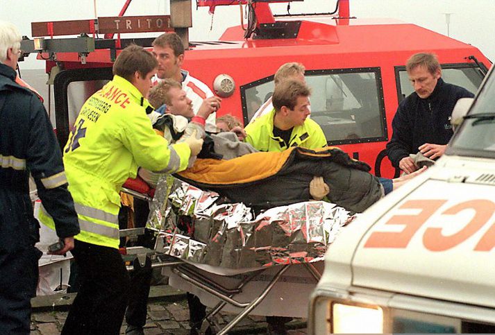 Danskir sjúkraflutningamenn að störfum.