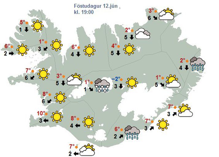 Svona er veðurspáin fyrir landsleikinn gegn Tékkum.