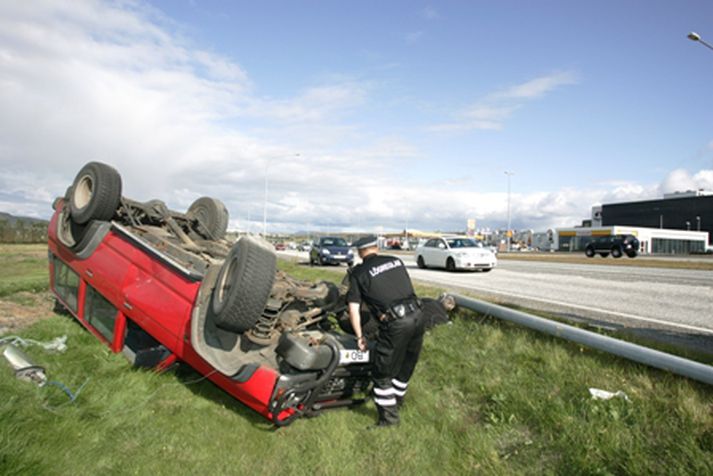 Sem betur fer er slysatíðni á Íslandi öllu lægri en í Rússlandi - mynd úr safni.
