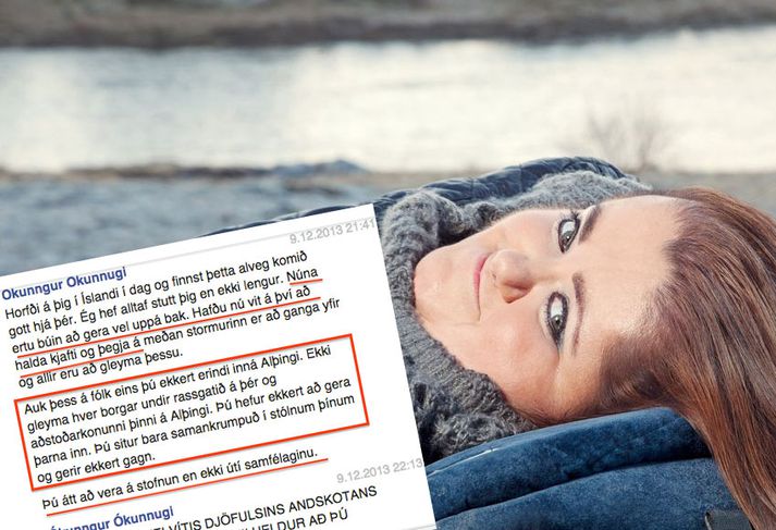Þingkonan lætur lítið á sig fá, þrátt fyrir að hafa sárnað við lesturinn og ætlar að halda sínu striki.