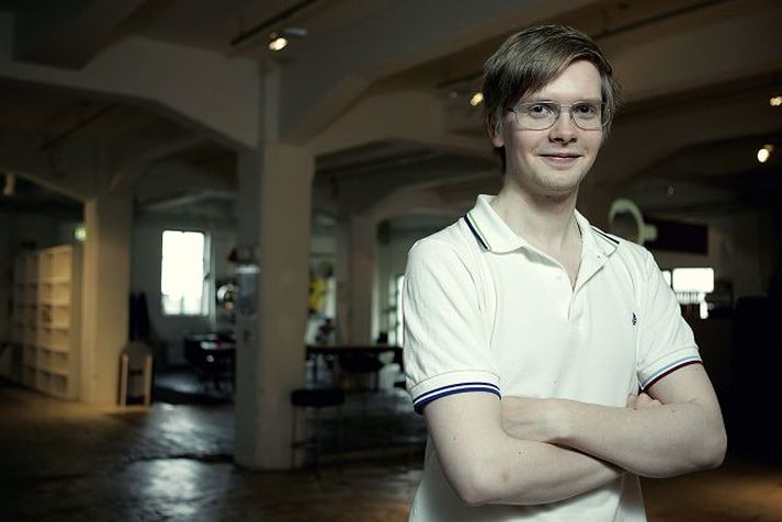 Jón Eðvald kynnir Clöru, nýjan og brautryðjandi hugbúnað.
Fréttablaðið/Arnþór