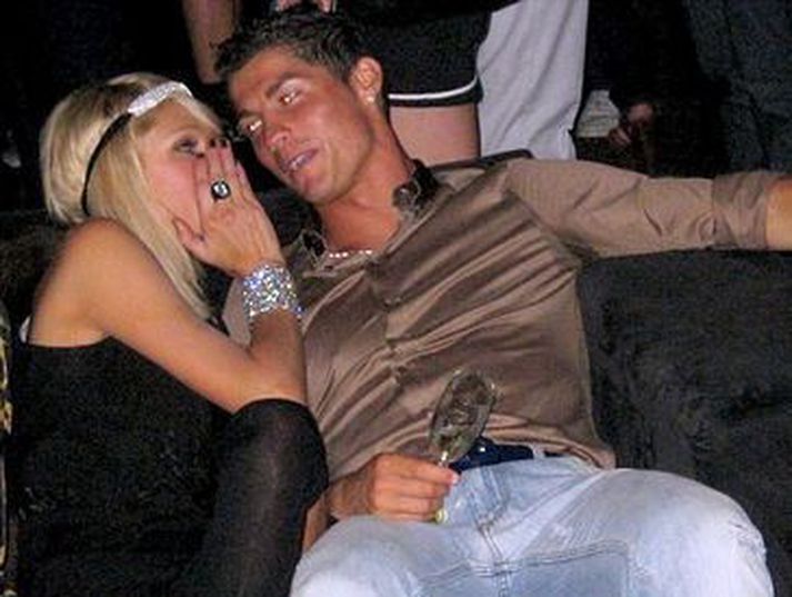 Paris Hilton og Cristiano Ronaldo.