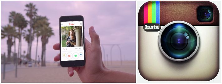 Tinder og Instagram hafa nú leitt saman hesta sína til þess að gera notendum auðveldara með að tengjast og hefja samtöl.