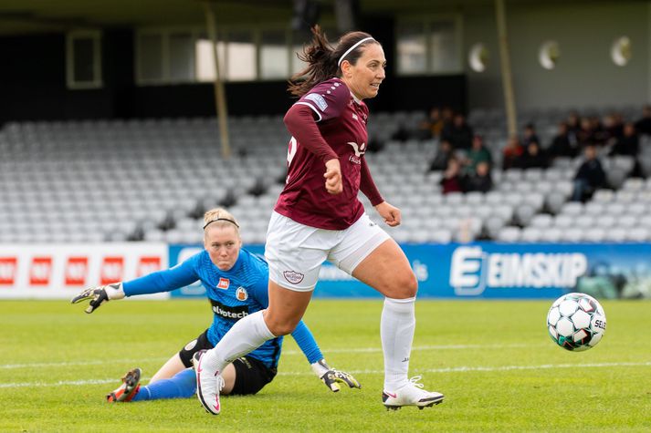 Hólmfríður Magnúsdóttir og stöllur heimsækja Akureyri í dag. 