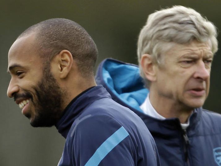 Thierry Henry og Arsene Wenger þekkjast vel eftir að hafa átt góðu gengi að fagna með Arsenal á sínum tíma.