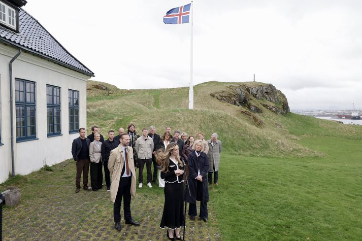Oddvitarnir ásamt borgarfulltrúm í Viðey þar sem samstarfið var kynnt.