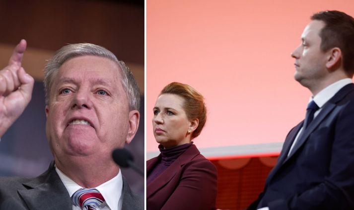 Lindsey Graham er öldungadeildarþingmaður Repúblikanaflokksins og stuðningsmaður Trumps Bandaríkjaforseta. Hann hitti Frederiksen og Nielsen um helgina.