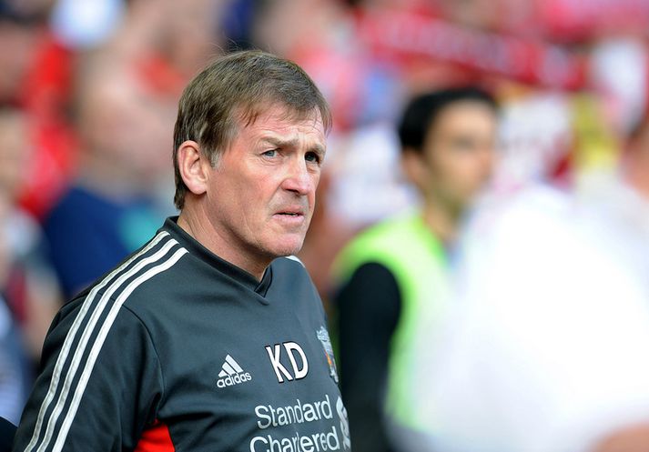 Dalglish brúnaþungur á Anfield í dag.