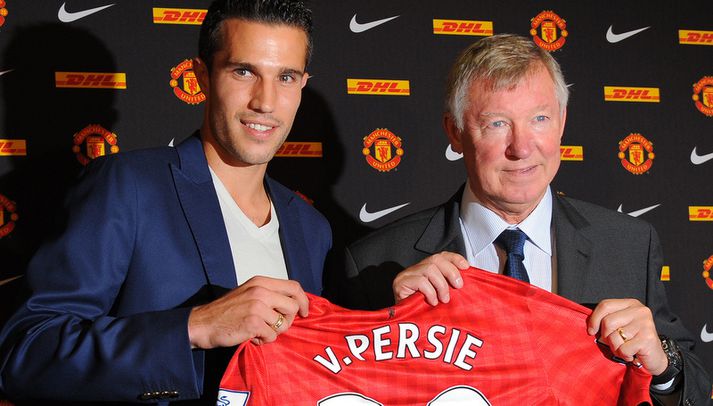 Robin van Persie og Sir Alex Ferguson.