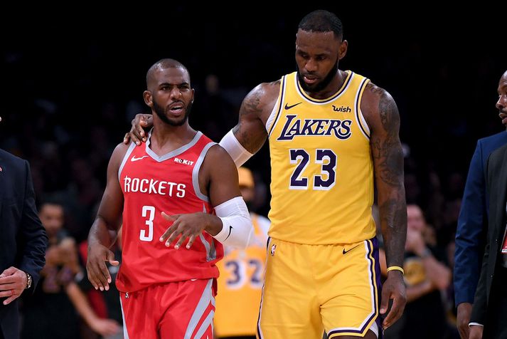 Chris Paul og LeBron James.