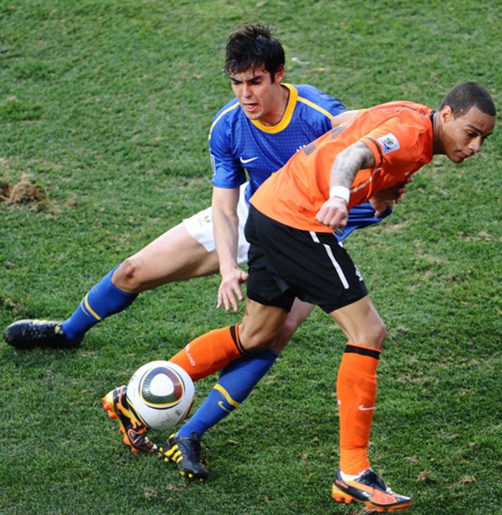 Gregory van der Wiel í leiknum gegn Brasilíu á HM.