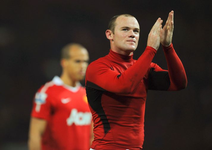 Wayne Rooney eftir leikinn gegn Wigan um helgina.